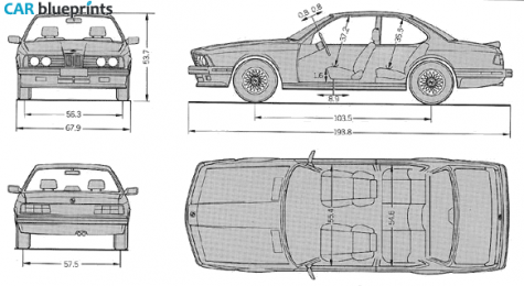 1983 BMW M6 E24 Coupe blueprint