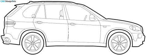 2009 BMW X5 E70 SUV blueprint