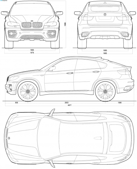 2007 BMW X6 Concept SUV blueprint