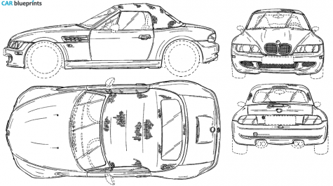 1996 BMW Z3 E36/7 Cabriolet blueprint