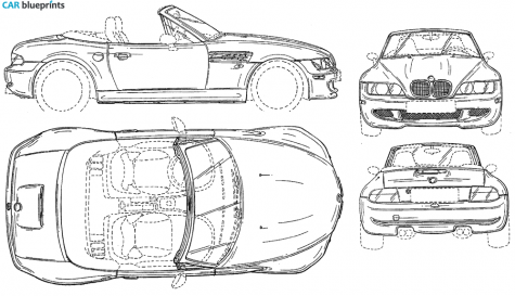 1996 BMW Z3 E36/7 Cabriolet blueprint