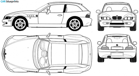 1996 BMW Z3 E36/8 Coupe blueprint