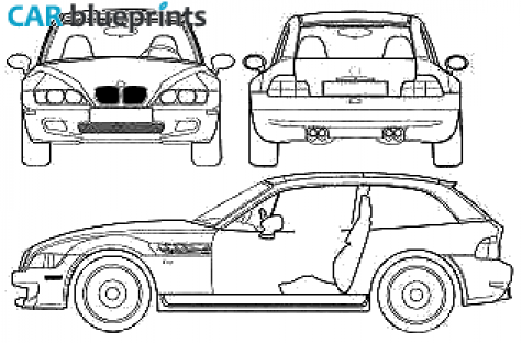 1998 BMW M Coupe E36/8 Coupe blueprint