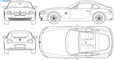 2006 BMW Z4 E86 Coupe blueprint