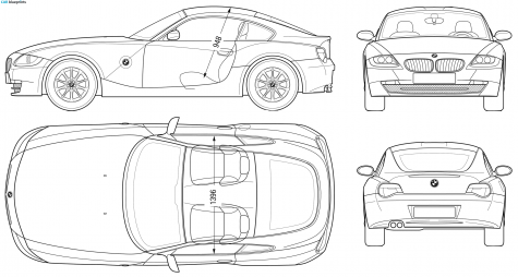 2006 BMW Z4 E85 Coupe blueprint