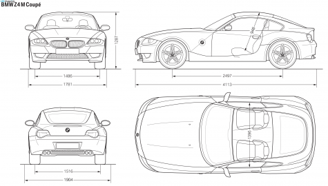 2007 BMW Z4 E86 M Coupe blueprint