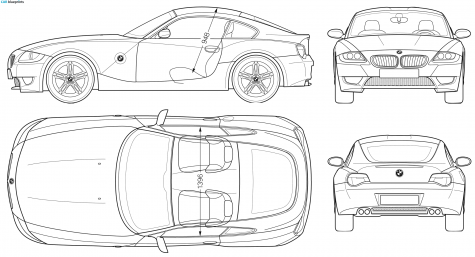 2006 BMW M Coupe E86 Coupe blueprint