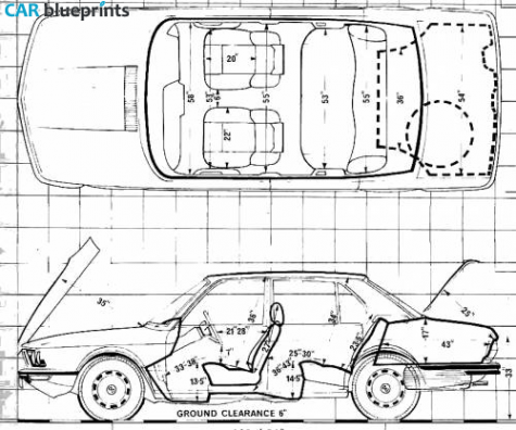 1977 BMW 5-Series 528 E12 Sedan blueprint