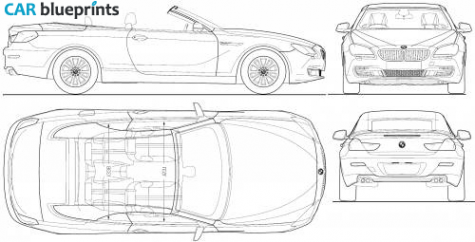 2011 BMW 6-Series Convertible Cabriolet blueprint