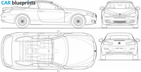 2011 BMW 6-series Convertible Cabriolet blueprint