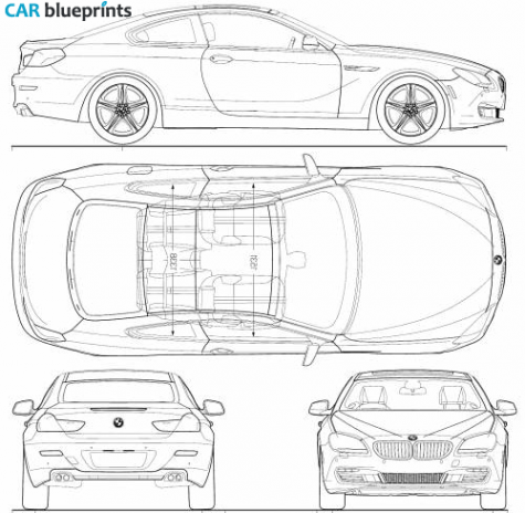 2011 BMW 6-series F13 Coupe blueprint