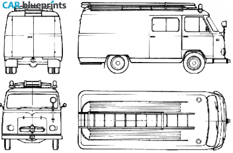 1961 Borgward 610O Fire Van blueprint