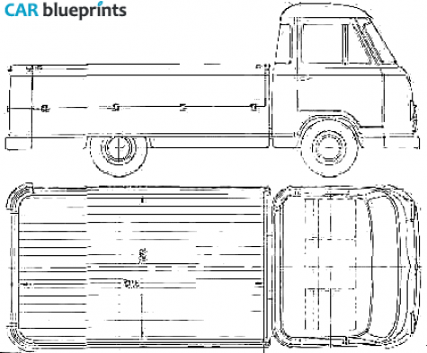 1960 Borgward B522 2000 Truck blueprint