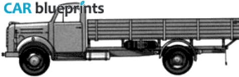 1961 Borgward B533 Truck blueprint