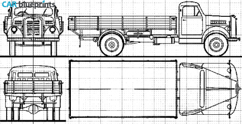 1961 Borgward B555 Truck blueprint