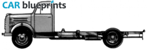 1961 Borgward B555 Chassis Truck blueprint