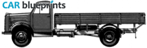 1961 Borgward B555 Truck blueprint