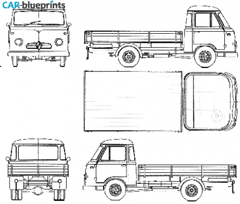 1960 Borgward B 611 Truck blueprint