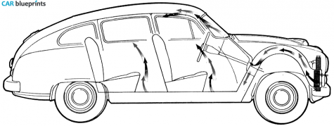 1952 Borgward Hansa 2400 Sedan blueprint