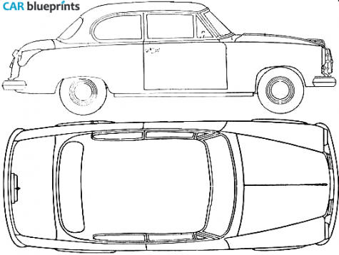 1954 Borgward Isabella Coupe blueprint