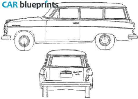 1959 Borgward Isabella Combi Wagon blueprint