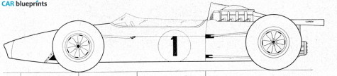 1967 Brabham BT24 F1 OW blueprint