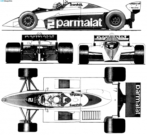 1982 Brabham BT50 F1 OW blueprint