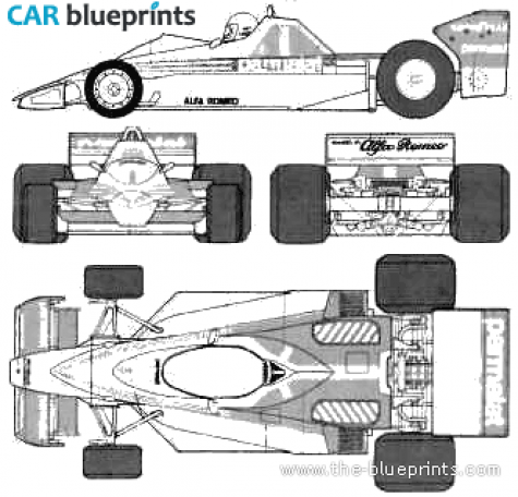 1978 Brabham Alfa-Romeo BT46 F1 GP OW blueprint