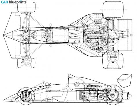 1983 Brabham BMW BT52 F1 OW blueprint