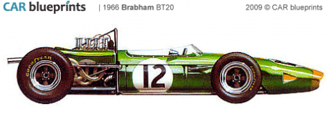 1966 Brabham BT20 F1 OW blueprint