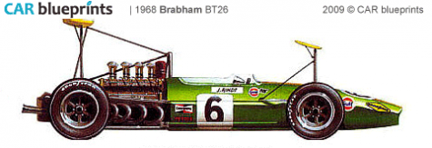 1968 Brabham BT26 F1 OW blueprint