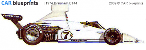 1974 Brabham BT44 F1 OW blueprint