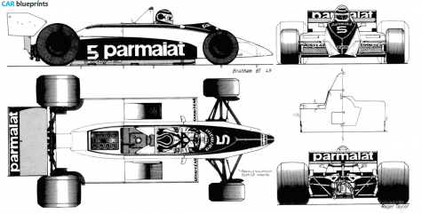 1981 Brabham BT49 F1 OW blueprint