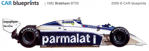 1982 Brabham BT50 F1 OW blueprint