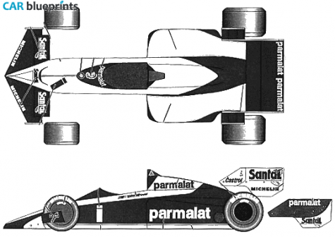 1984 Brabham BT53 F1 OW blueprint