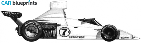 1974 Brabham Ford BT44 F1 OW blueprint