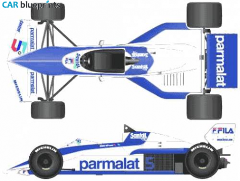 1981 Brabham BT52 F1 GP OW blueprint