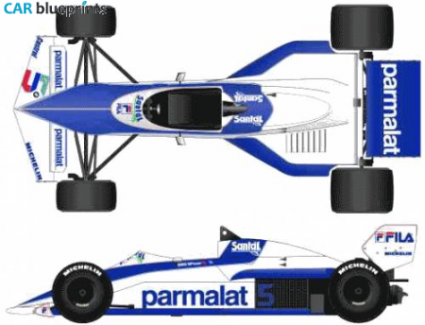 1983 Brabham BT52 F1 GP OW blueprint