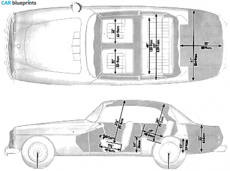 1961 Bristol 407 Sedan blueprint