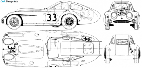 1953 Bristol 450 Coupe blueprint
