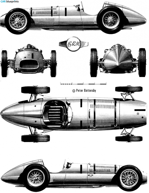 1952 BRM Mk I OW blueprint