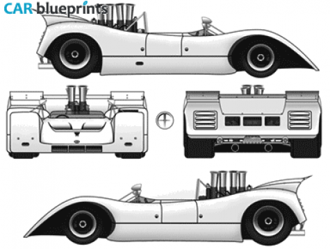 1971 BRM P167 OW blueprint