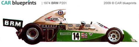 1974 BRM P201 F1 OW blueprint