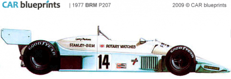 1977 BRM P207 F1 OW blueprint