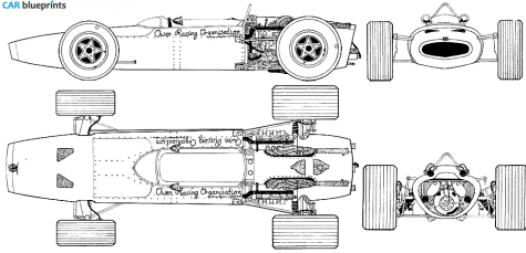 1966 BRM P83 OW blueprint