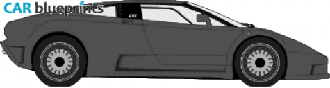 1991 Bugatti EB110 Coupe blueprint