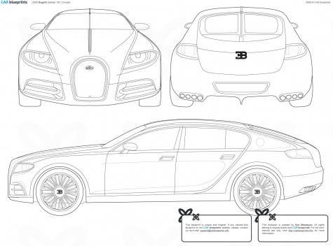 2009 Bugatti Galibier 16C Hatchback blueprint