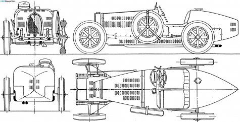 1929 Bugatti Type 35C OW blueprint