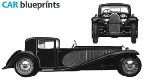 1931 Bugatti Type 41 Royale Coupe de Ville Coupe blueprint