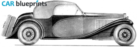 1934 Bugatti Type 57 Cabriolet blueprint